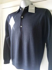 BNWT ASHWORTH NAVY 100% MERINO