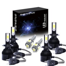 For BMW 5 Series E60 2007-2010 H7 Super White 55w LED Headlight Bulbs 501 Set
