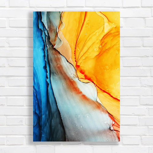 Vibrant fluid abstract canvas - fluid,