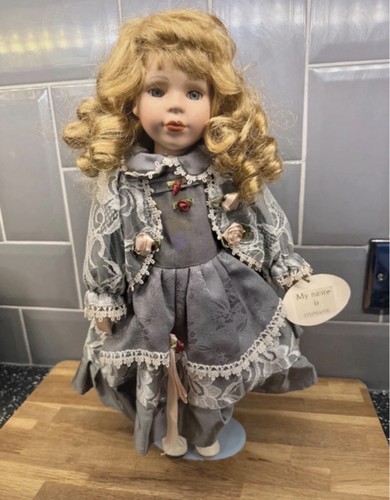 Stephanie porcelain doll - porcelain,