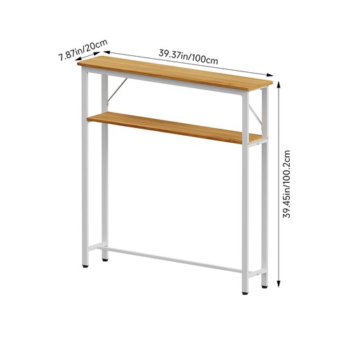 Slim narrow console sofa table - narrow,