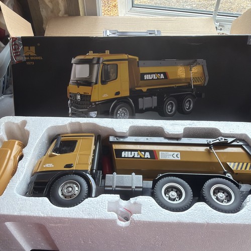 Truck huina 1573 metal - metal, dump