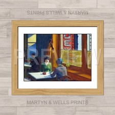 Edward Hopper print: Chop Suey. Textured canvas paper. Art. Framed or Unframed.