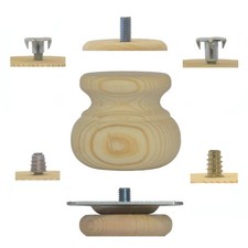Wooden Pine Furniture Bun Foot