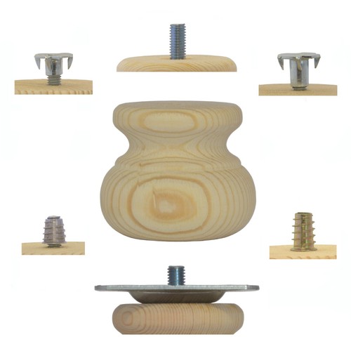 Wooden pine furniture bun - furniture, foot