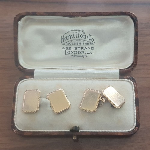9ct gold cufflinks pair 5g - 9ct,