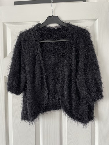 Per una black fluffy shrug - m&s,
