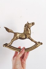 Vintage Brass Rocking Horse