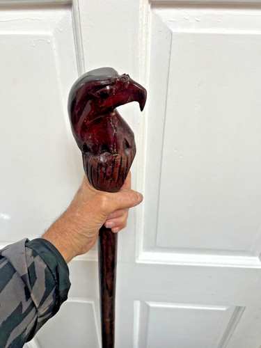 Walking cane stick carved - walking,