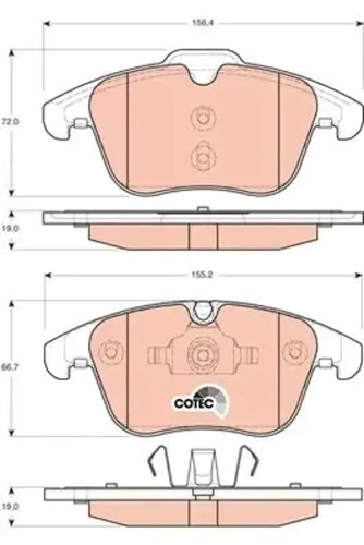 Brake pads gdb1705 trw for - pads,
