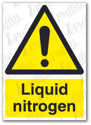 Liquid nitrogen sign - liquid,