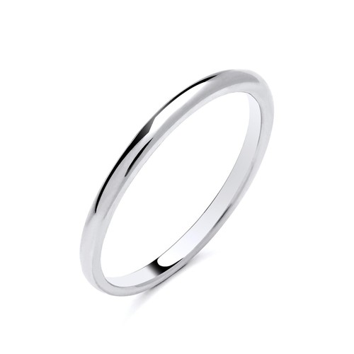 Sterling silver 925 plain 2mm - sterling,