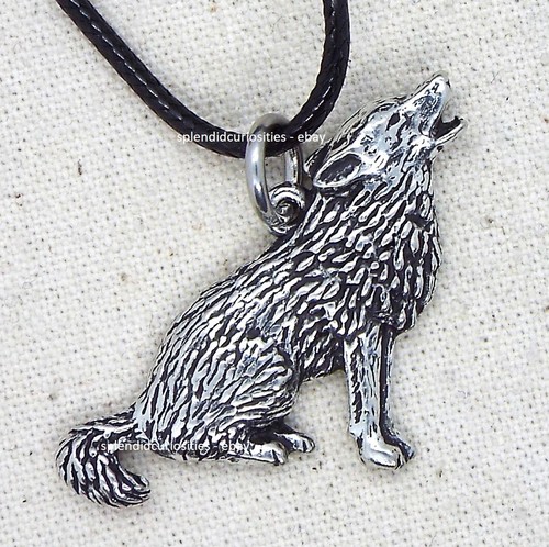 Wild wolf howling pendant - wild,