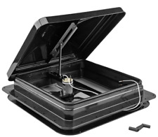 AutoShield Jet Black Roof Vent Horsebox Camper Boat Motorhome 420x420mm Return