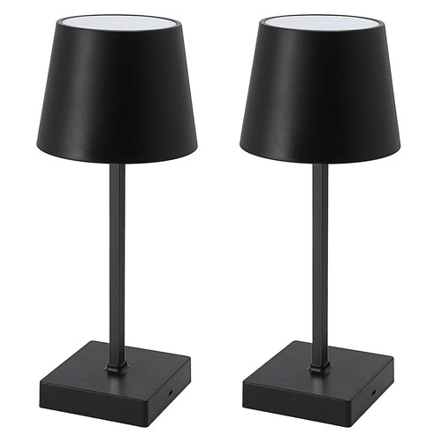 Usb table lamp - 2x, black