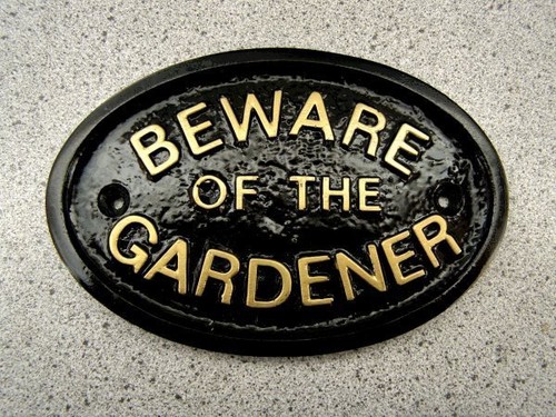 Gardener plaque sign flower - gardener,