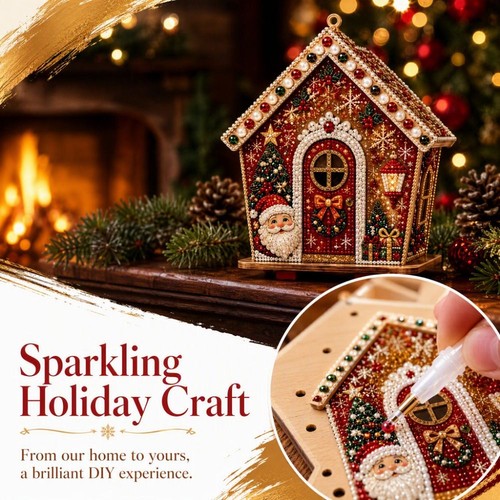 Diy christmas pearl house - diy, 3d