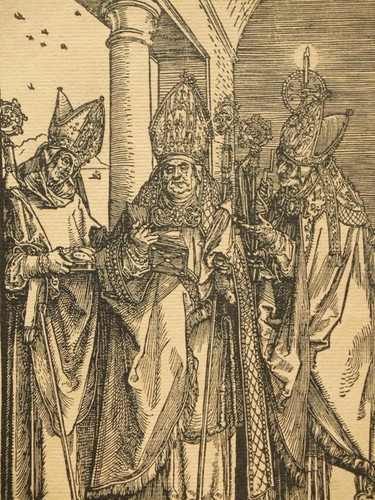 Woodcut engraving three - woodcut,