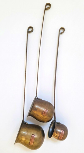 Vintage brass measuring - brass,