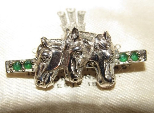 925 silver horses emerald - 925, on