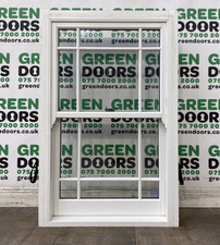 BOX SASH WINDOW UPVC PVCU PVC WHITE EXTERNAL GEORGIAN BARS NEW DOUBLE GLAZED