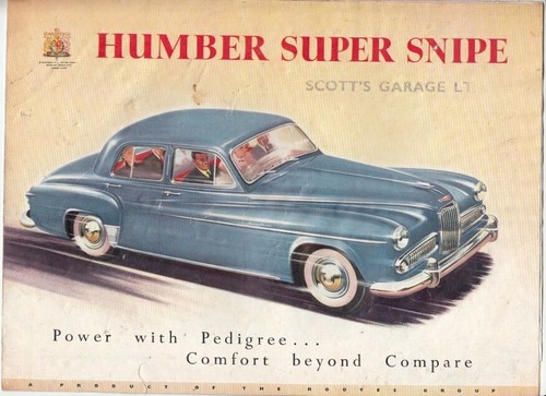 1953 humber super snipe mk - humber,