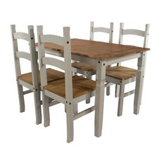 Dining Set With Grey Solid