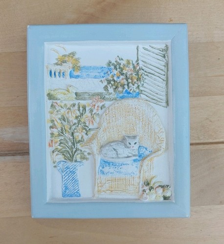 Hand made cat flowers wall - flowers, art