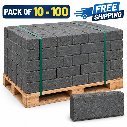 Charcoal block paving - block,