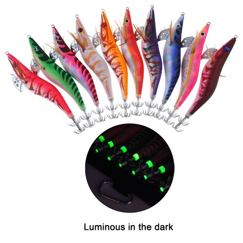 10x luminous squid jig - jig, shrimp