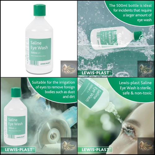 Saline eye wash solution - eye,