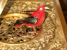 Gold singing bird box - gold,