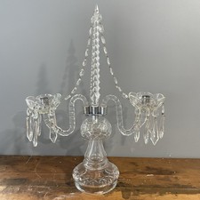 Vintage Waterford Crystal Candelabra 2 Arm 21” Centerpiece Candle Holder