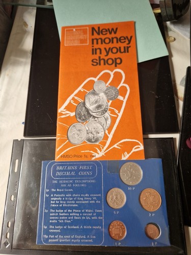 Britains first decimal coins - first,
