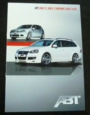 ABT VOLKSWAGEN GOLF Mk5 (inc GTI) ABT BODYKITS & WHEELS BROCHURE (ENGLISH) RARE