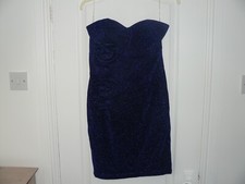 'Pink Boom' Absolutely stunning blue  sparkle boobtube dress, size L. 