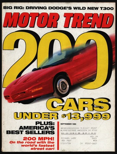 September 1993 motor trend - september,
