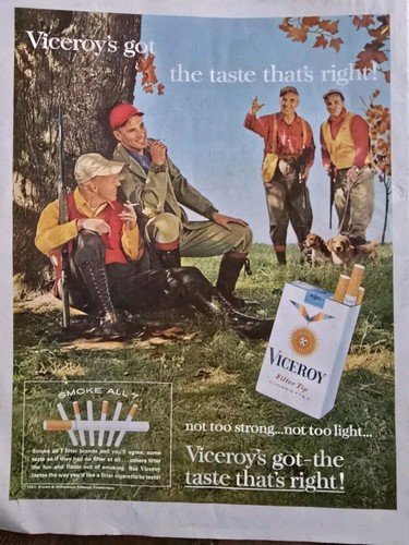 1962 viceroy cigarettes man - viceroy,