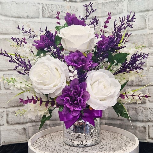 Purple white rose - purple, dahlia