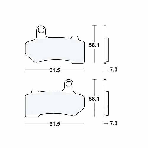 Brake pad front - front, harley