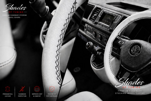 Leather steering wheel - leather,
