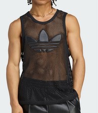ADIDAS ORIGINALS  x JEREMY SCOTT MESH TANK TOP BLACK  SIZE  M,L,XL LAST 3 NEW