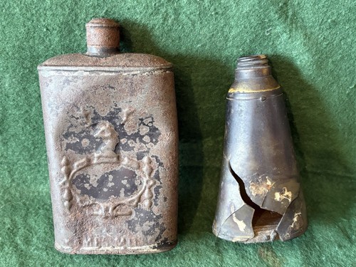 Antique powder flasks - antique,