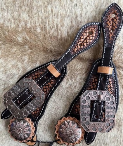 Tooled top grain leather - tooled,