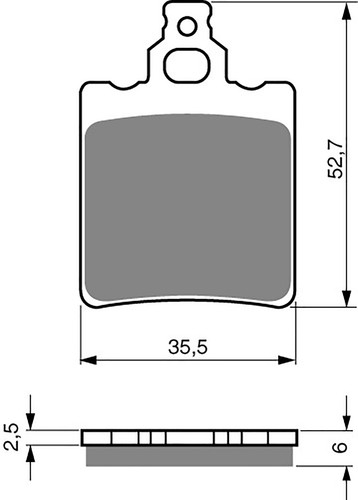 Brake disc pads rear - brake, r/h