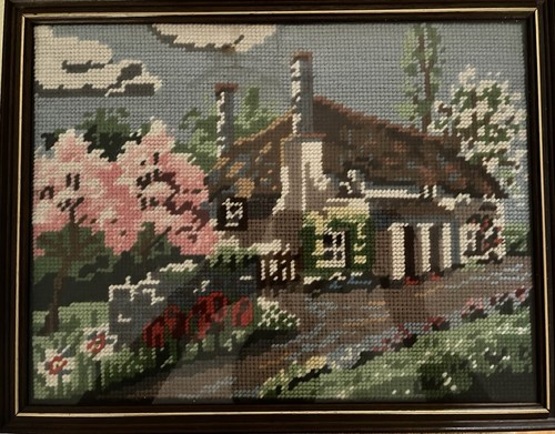 Tapestry embroidery framed - embroidery,