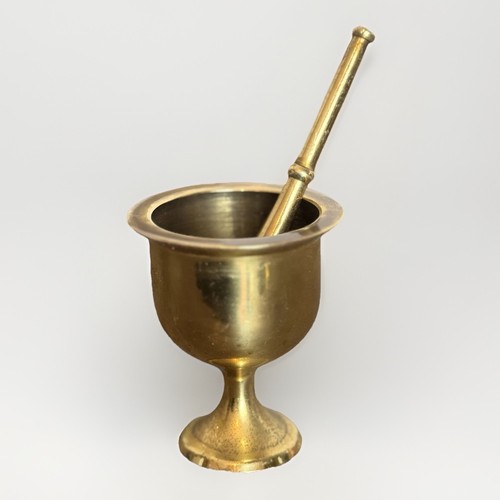 Vintage mini brass - brass, mortar