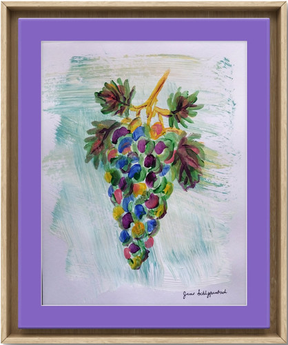 Colorful grapes 11x14 - grapes, modern