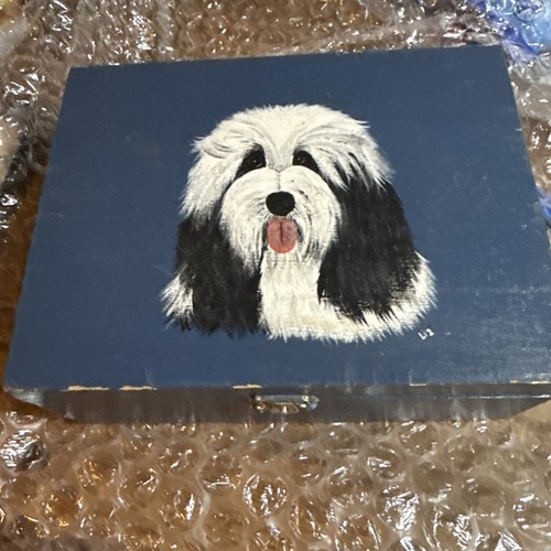 Bearded collie hand painted - hand,
