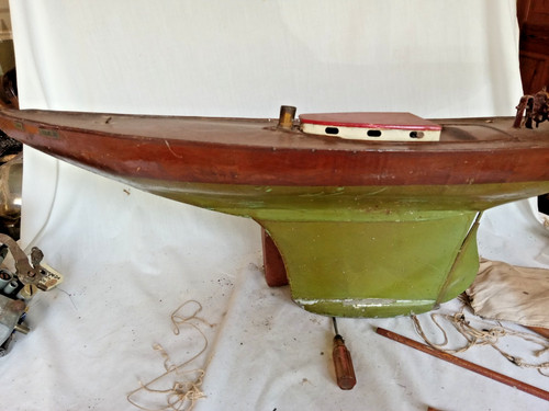 Antique pond boat wanderer - pond, "wanderer"